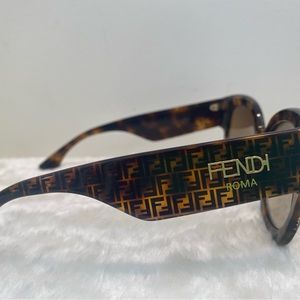 FENDI ROMA Brown 52mm Gradient Logo Sungasses